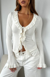 Beyond Limits Long Sleeve Knit Top Snow