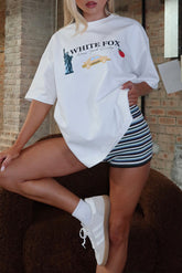 Feeling My Energy Oversized Tee White