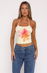 Take Your Mind Off It Halter Top Lemon