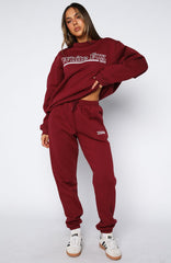 No Hesitation Sweatpants Burgundy