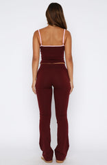 Palm Springs Edition Flare Pants Burgundy