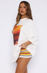 Filled With Love Oversized Tee White