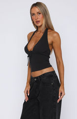 Believing The Lies Halter Top Charcoal