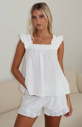 Sleepy Girl Pyjama Shorts White