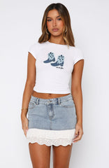 Get Rowdy Baby Tee White