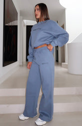 Stay Lifted Wide Leg Sweatpants Ocean