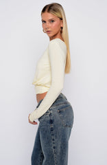 Love On Lock Long Sleeve Top Cream