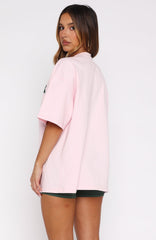 Lucky Thirteen Charise Oversized Tee Soft Pink