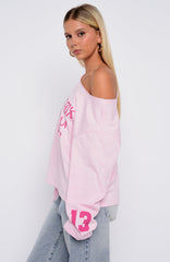 Topic Of Discussion Off Shoulder Oversized Long Sleeve Tee Posy
