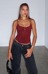 Don't Reply Bustier Cherry Cola