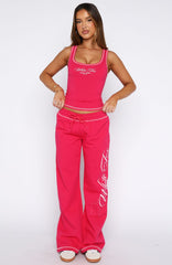 Don't Need Anyone Track Pants Pink