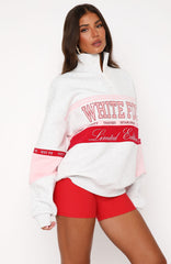 Breaking Ground Zip Front Sweater Grey Marle