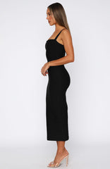 Sugar And Spice Bandage Midi Dress Black