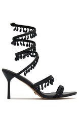 Soliel Wrap Heels Black