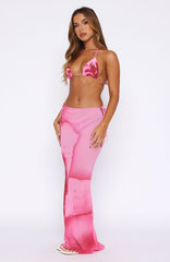 Luminous Maxi Skirt Blush Bloom