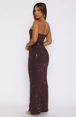 Platinum Maxi Dress Chocolate
