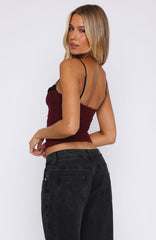 Remind Me Again Bustier Burgundy