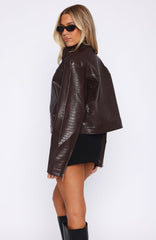 Avoid Temptation PU Jacket Merlot