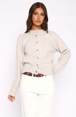 Helping Hand Knit Cardigan Oat