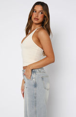 Electric Days Halter Top Bone