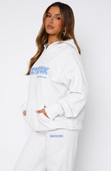 Give It A Try Oversized Hoodie Grey Marle