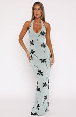 Chasing Heaven Knit Maxi Dress Mint