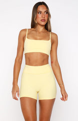 Keep Up High Waisted Shorts 4" Honey