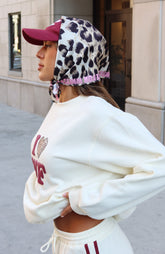 11th Street She's So Lucky Head Scarf Leopard Splice