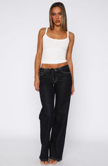 Skylar Low Rise Straight Leg Jeans Dark Indigo