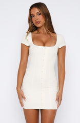 Lost In Time Mini Dress Off White