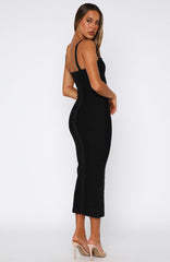 Sugar And Spice Bandage Midi Dress Black