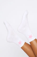 From The Archives Socks White/Pink