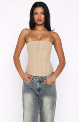 Tell Me A Secret Strapless Bustier Nude