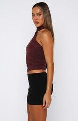 Status Updated Top Burgundy