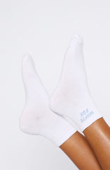 Offstage Socks White/Blue