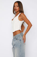 Twist And Turn Bustier White