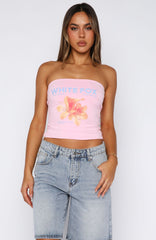 Care For You Strapless Top Pink