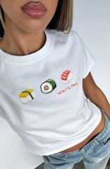 Little Bit Of That Relaxed Baby Tee White