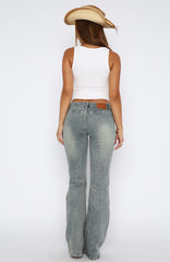 Original Trendsetter Low Rise Flare Jeans Brown Blue