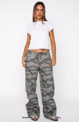 Hidden Waterfalls Cargo Pants Camo Print
