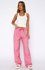 Sweetheart Pyjama Pants Pink Leopard
