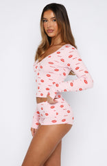 Girl Talk Printed Pyjama Set Strawberry Kisses