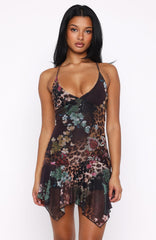 Floating Through It Mini Dress Mystic Leopard