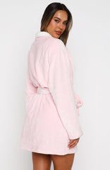 Dial Tone Fluffy Robe Baby Pink