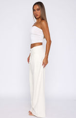 Iris Low Rise Wide Leg Jeans Off White