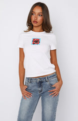 Impressionable Relaxed Baby Tee White