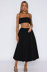 All I Wanted Was You Midi Skirt Black
