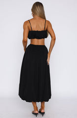 All I Wanted Was You Midi Skirt Black