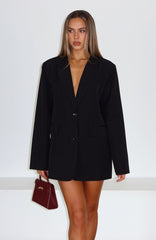 Catch Me Now Oversized Blazer Black
