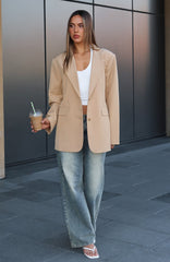 Catch Me Now Oversized Blazer Sand
